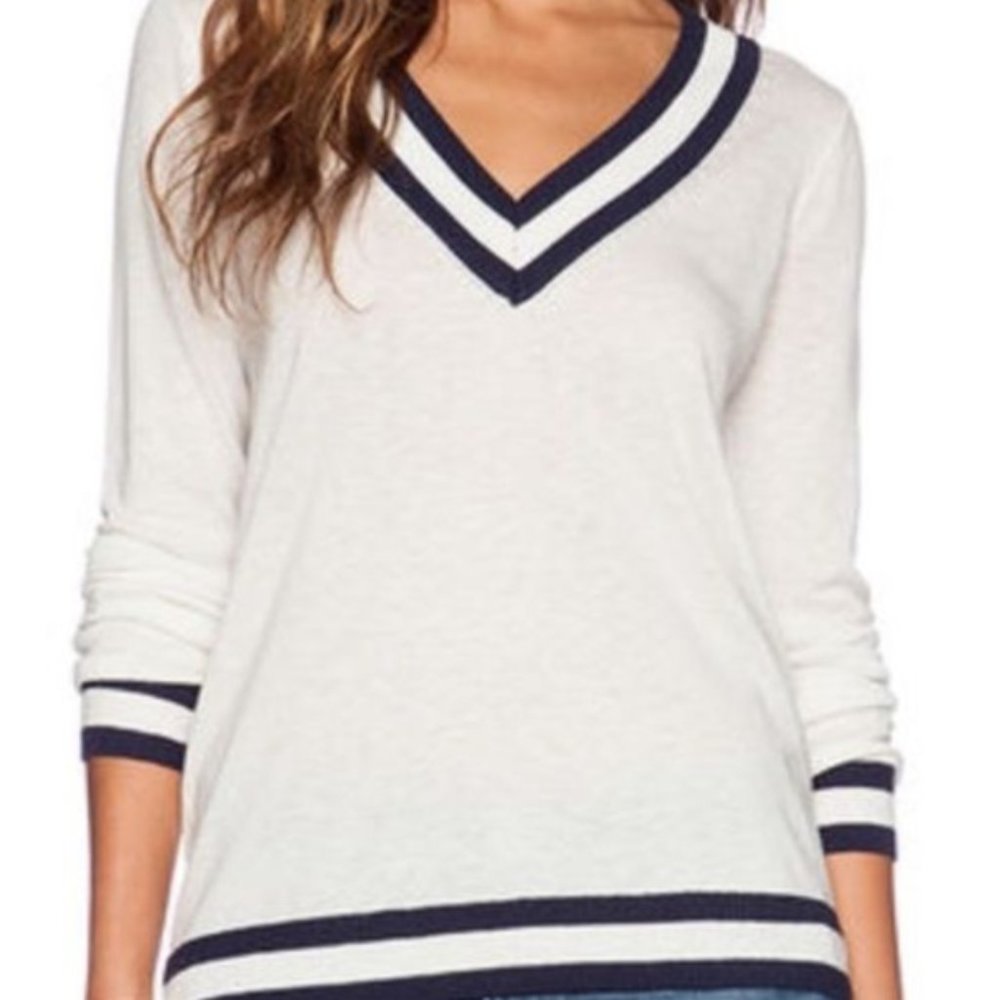 C&C California Cashmere Ivory Tennis Sweater
